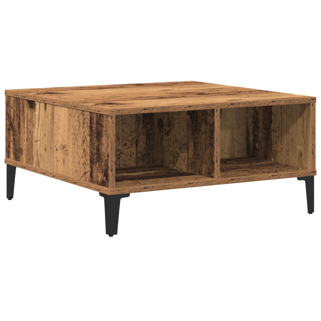 Tavolino da caffÃ¨ in legno antico 60x60x30 cm in legno ingegnerizzato