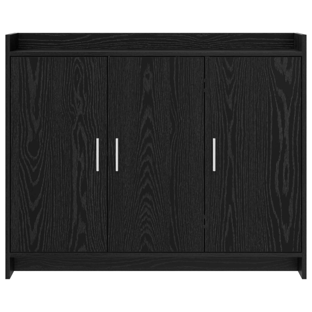 Credenza Rovere Nero 98,5 x 33 x 80 cm Legno ingegnerizzato 8011124