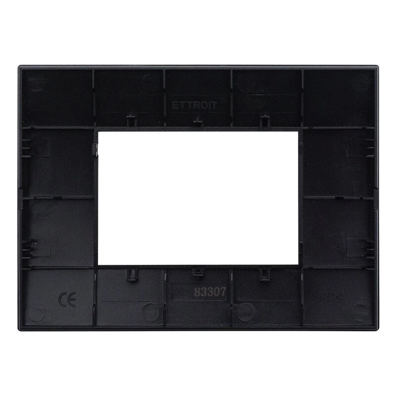 Placca Plastica Serie Venus 3P Colore Acciaio Scuro Compatibile Con Vimar Arke