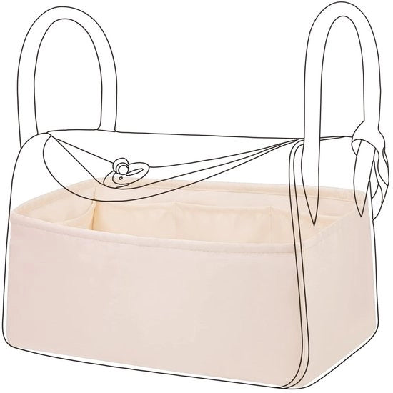 Organizzatore Tas in Seta per Lindy 19/26/30/34, Organizzatore Accessori di Alta Qualità, Tas Leggero con Borsa Interna (Craie, LD30)