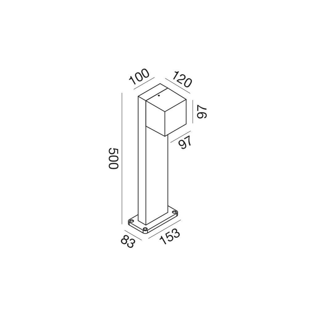 Paletto LED Monoemissione GES2321 10W CCT 3000K/4000K/6500K in Alluminio Marrone - Regolabile IP65 - Gealuce