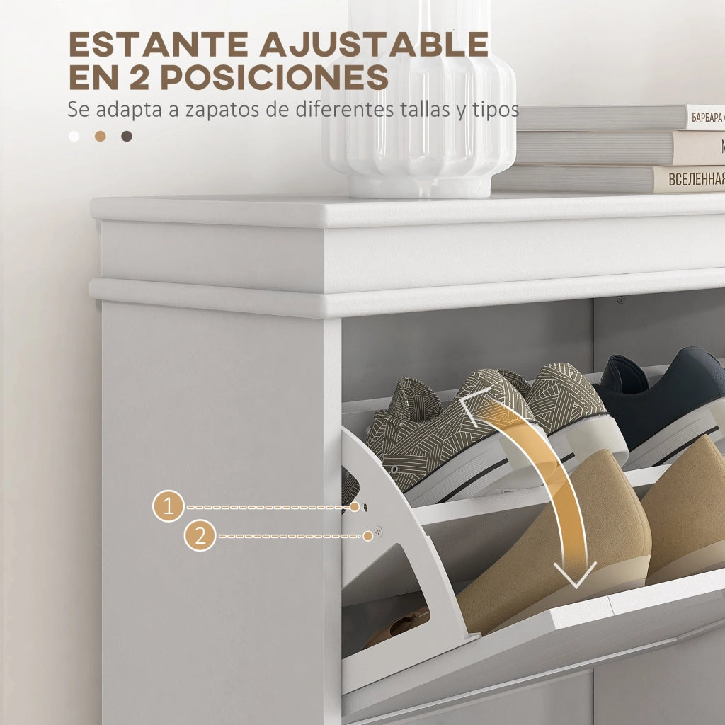 Scarpiera con 2 Ante e Ripiani Regolabili per 10 Paia di Scarpe ¨C Minimal ¨C 54x24x82,5 cm