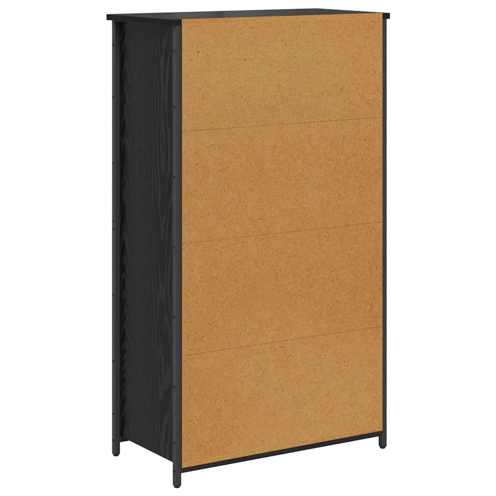 Credenza Rovere Nero 62 x 32 x 106,5 cm Legno multistrato 882253