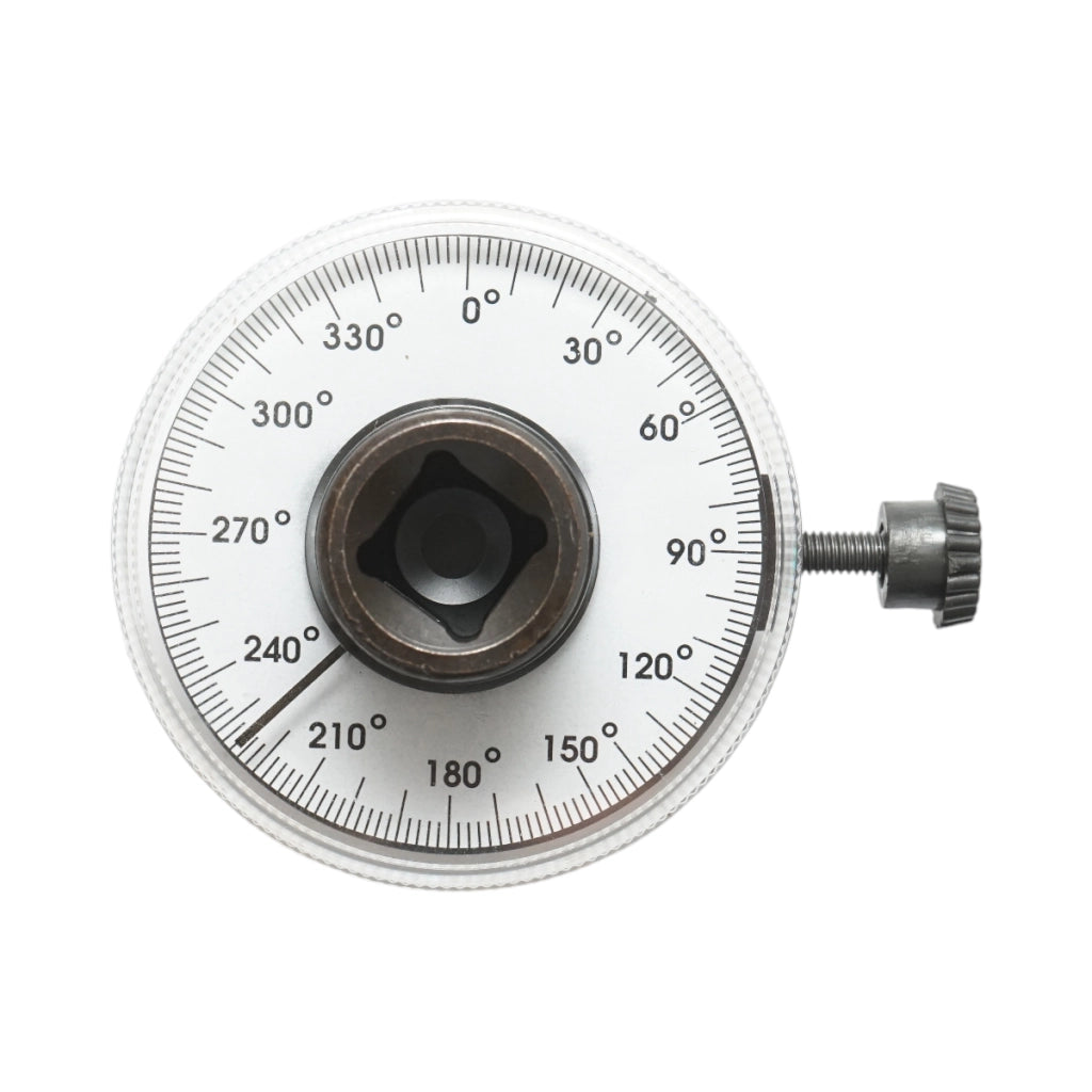 Adattatore per chiave dinamometrica da 1/2" con goniometro da 0 a 360 gradi. Breckner Germany