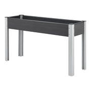 Aiuola Rialzata Beverwijk 125 x 40 x 75 cm - Grigio Scuro [en.casa]