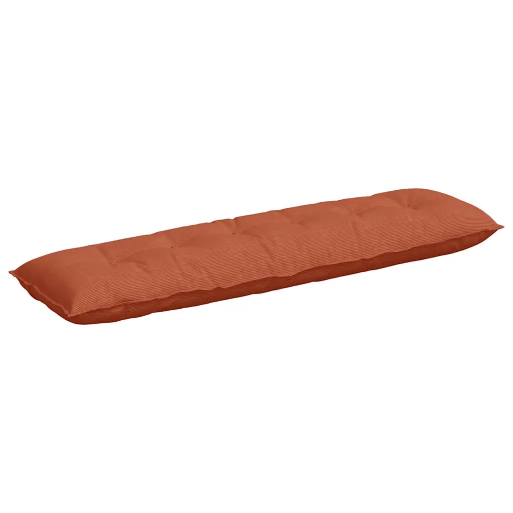 Cuscino per Schiena | Cuscino dorsale Rosso Arancio 180 x 50 cm Tessuto in Cords