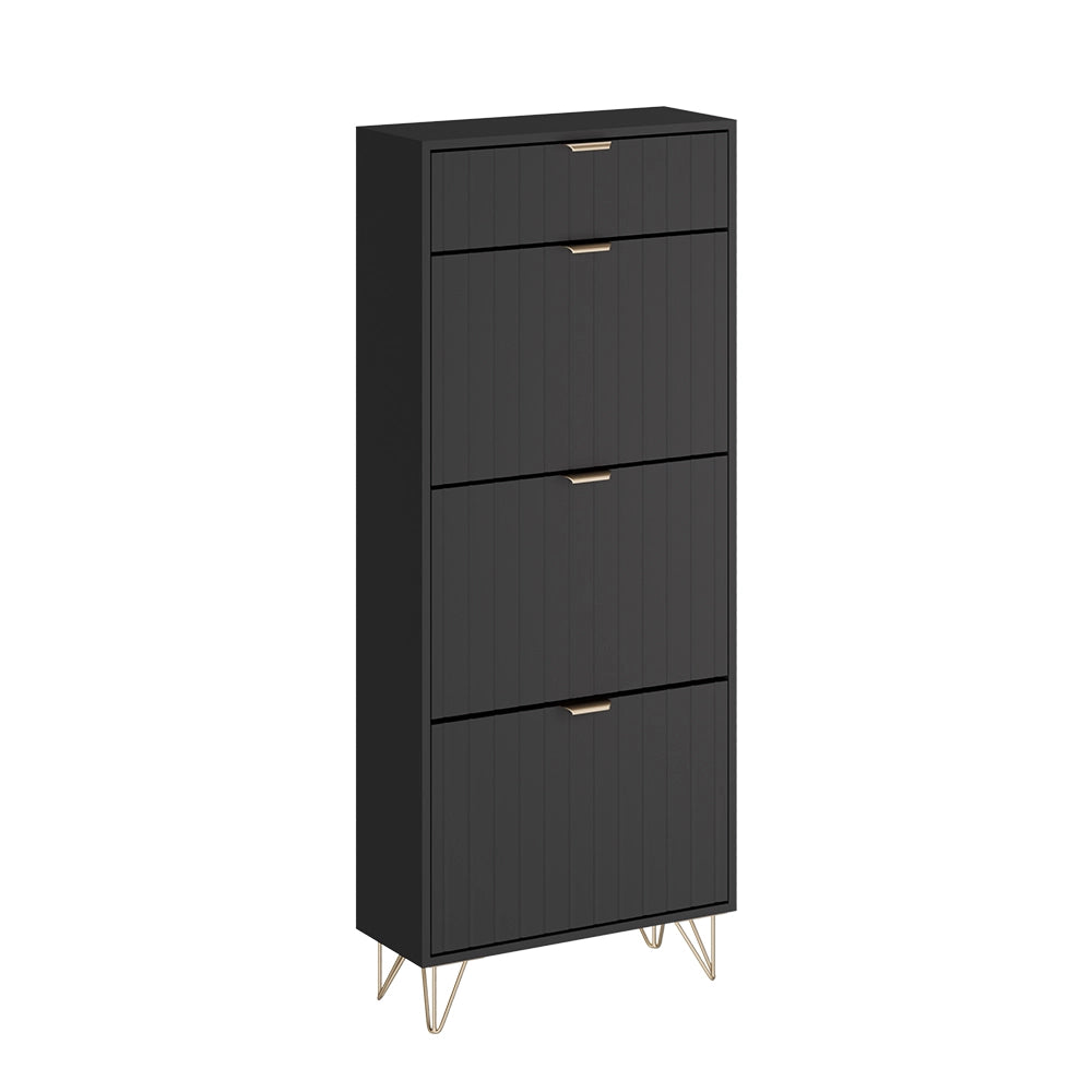Vicco Mobile porta scarpe Nero 60 x 145 cm 3 scomparti