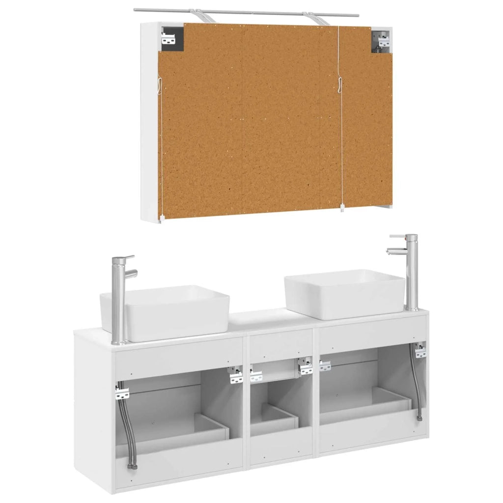 Set di mobili per il bagno 4 pcs Bianco 3406855