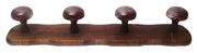 APPENDIABITO IN LEGNO SCURO 3 posti cm. 36x9 h
