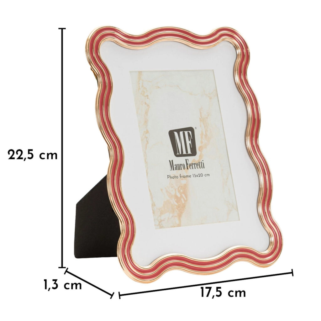 Portafoto VKH1005, Rosso, Metallo, 17,5x1,3x22,5 cm