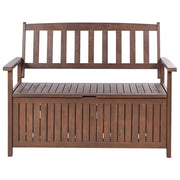 Panca da Esterno con Contenitore in Legno Massello di Acacia 2 Posti 120 cm Colore Scuro