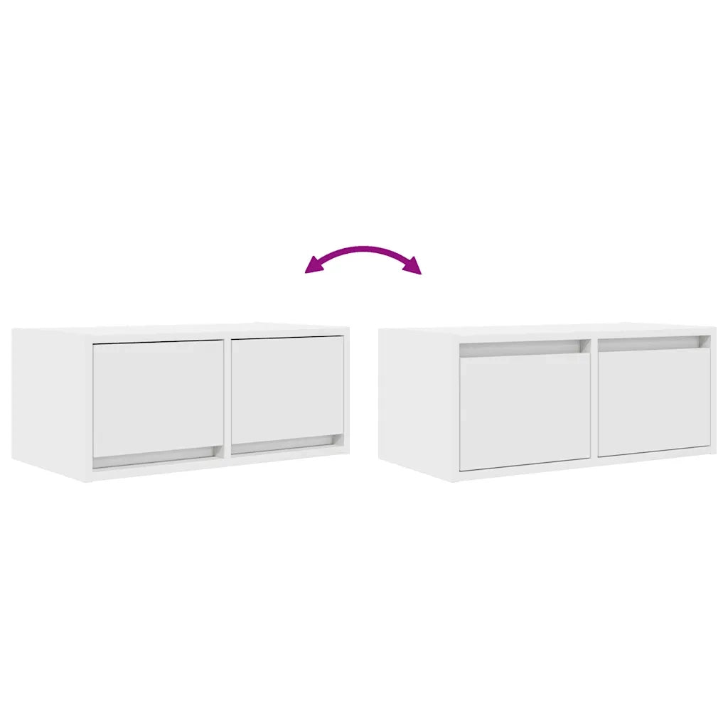 vidaXL Mobile Porta TV Bianco 60x31x25,5 cm in Legno Multistrato