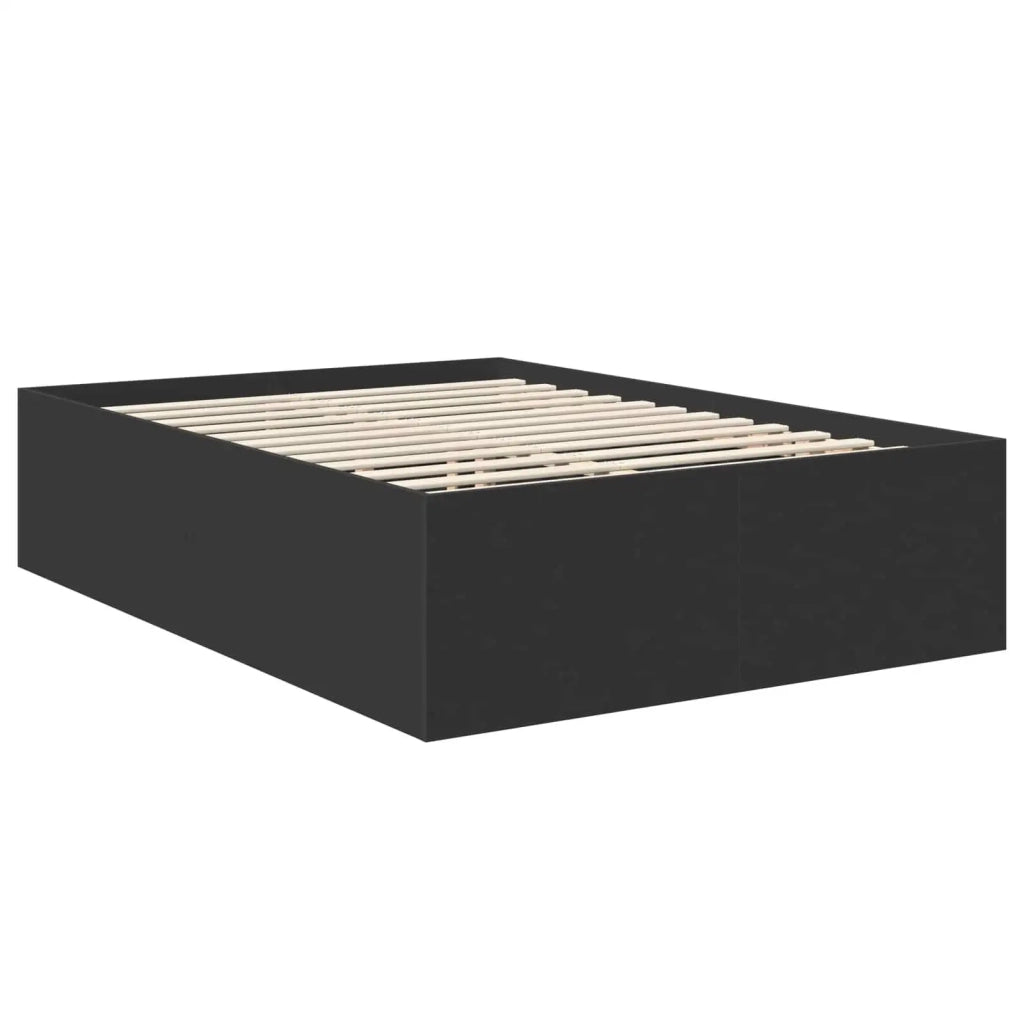 Struttura del letto Nero 140 x 190 cm Legno multistrato