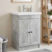 Mobiletto da bagno sotto il lavello Grigio Cemento 890047
