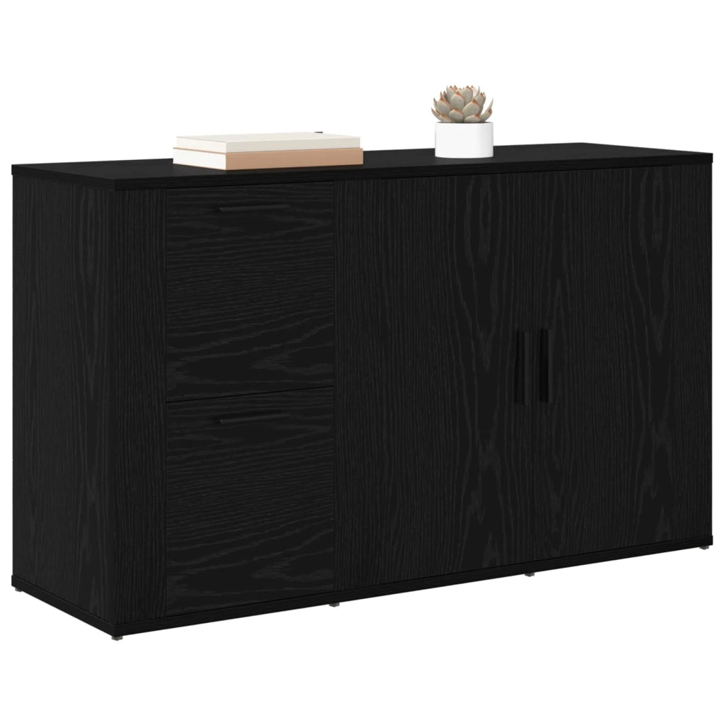 Credenza Rovere Nero 100 x 33 x 59.5 cm Legno multistrato 881140