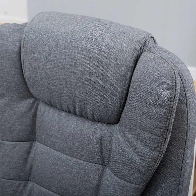 Poltrona da ufficio ergonomica con massaggio e riscaldamento grigio scuro