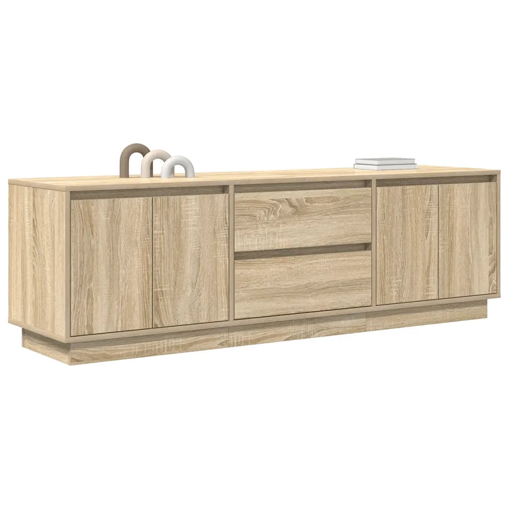 vidaXL Mobile Porta TV con Luci LED Rovere Sonoma 160,5x41x50 cm