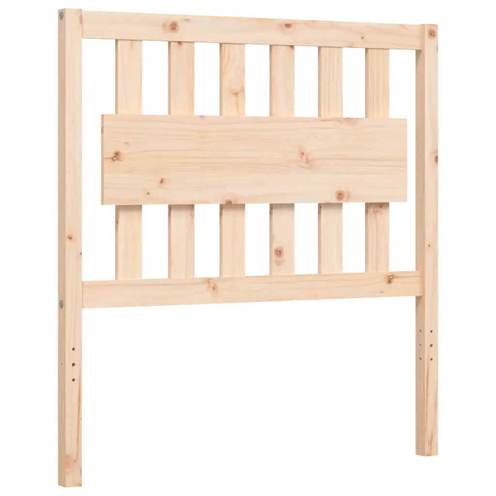 Giroletto con Testiera Single-Struttura Letto in Legno Massello 667203