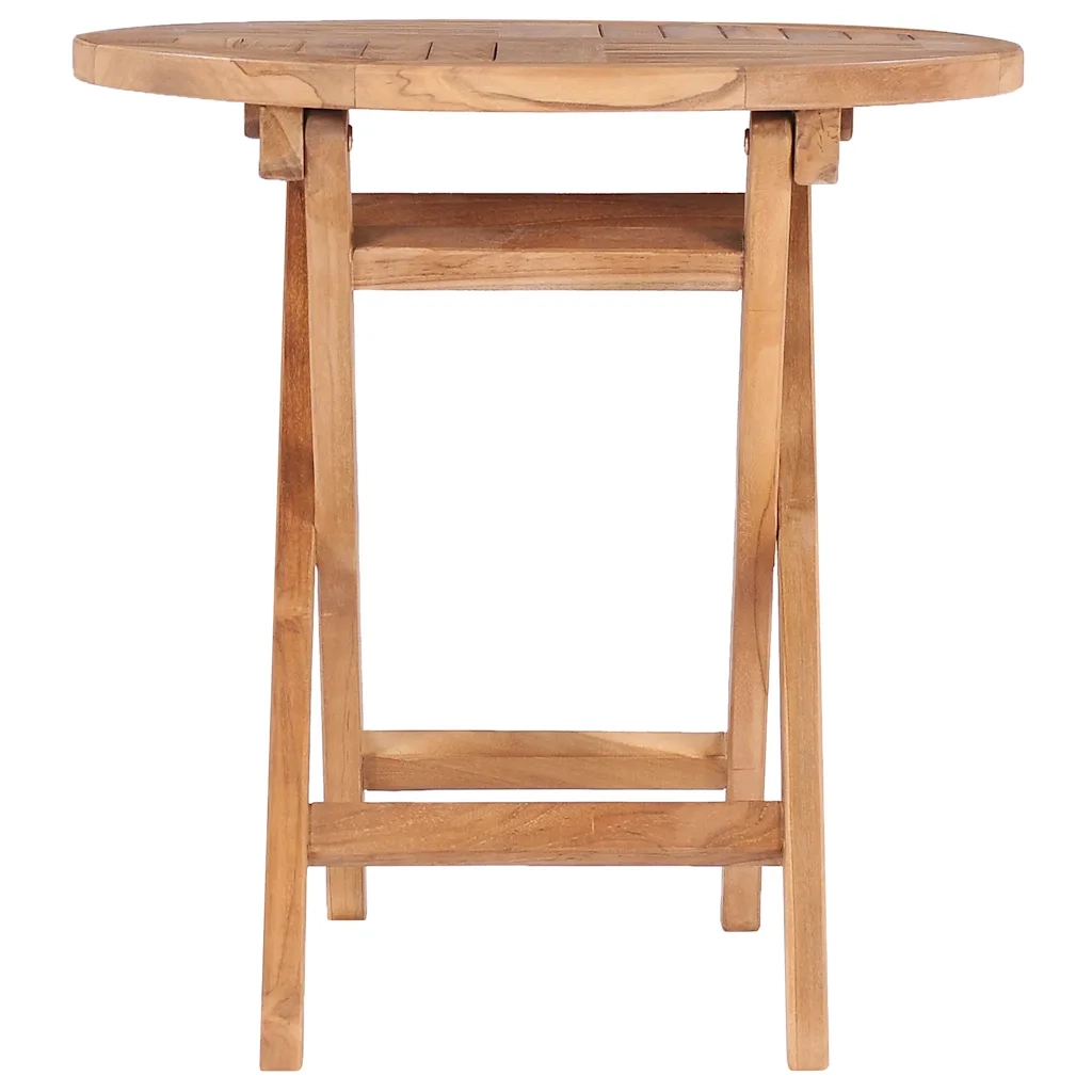 Tavolo da Giardino | Tavolino da esterno Pieghevole 45 cm in Legno Massello di Teak