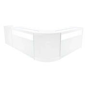 Set Banconi Negozio Bianco Luna LED B1500 CM60 TB60 con Serrature e Vetrina
