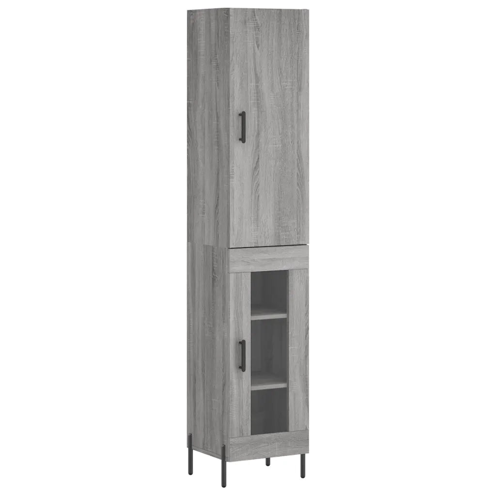 Credenza Grigio Sonoma 34,5x34x180 cm in Legno Multistrato 3199055
