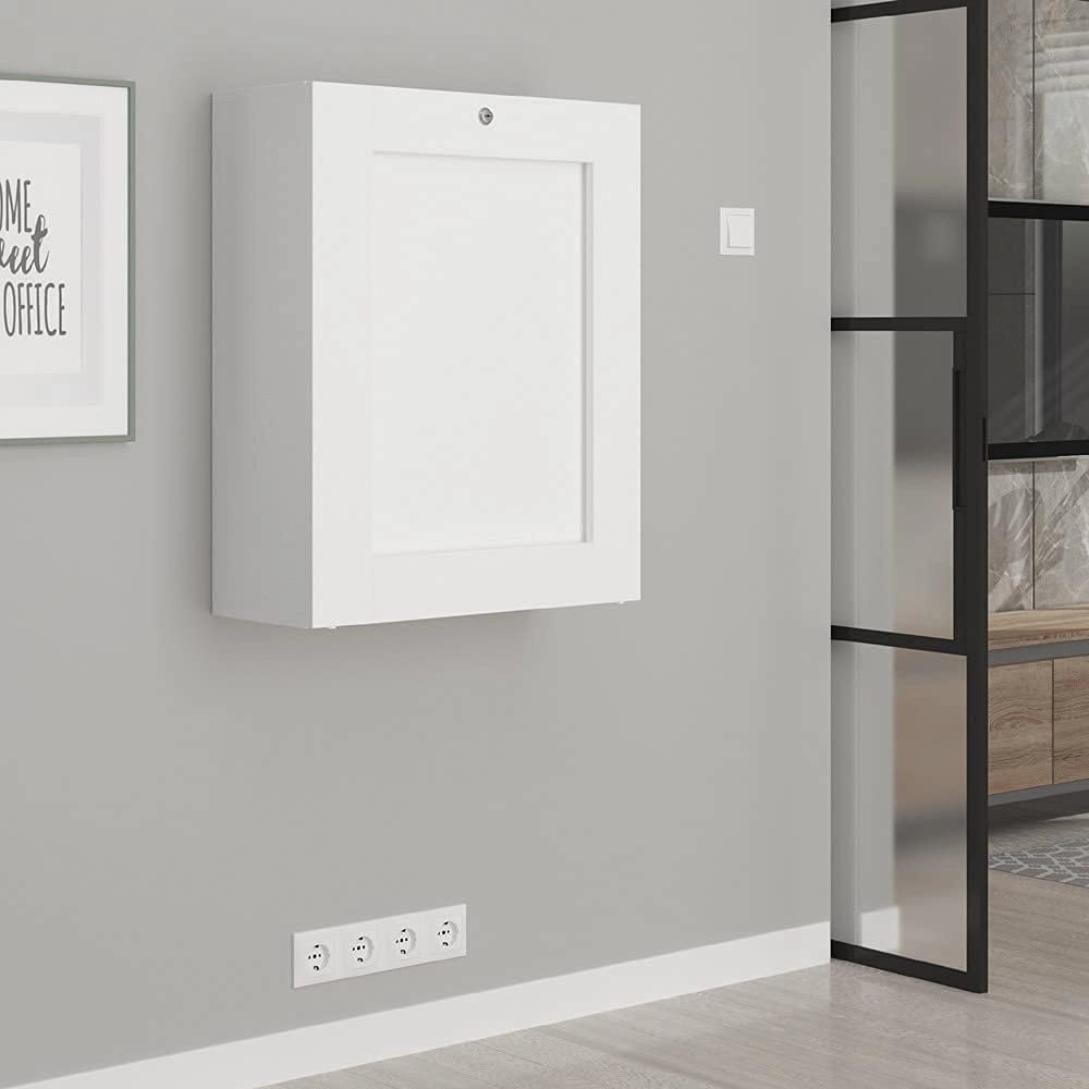 SCRIVANIA PIEGH. DA APPENDERE LIBRERIA UFFICIO CASA BIANCO OPACO 145X90X60CM TILT