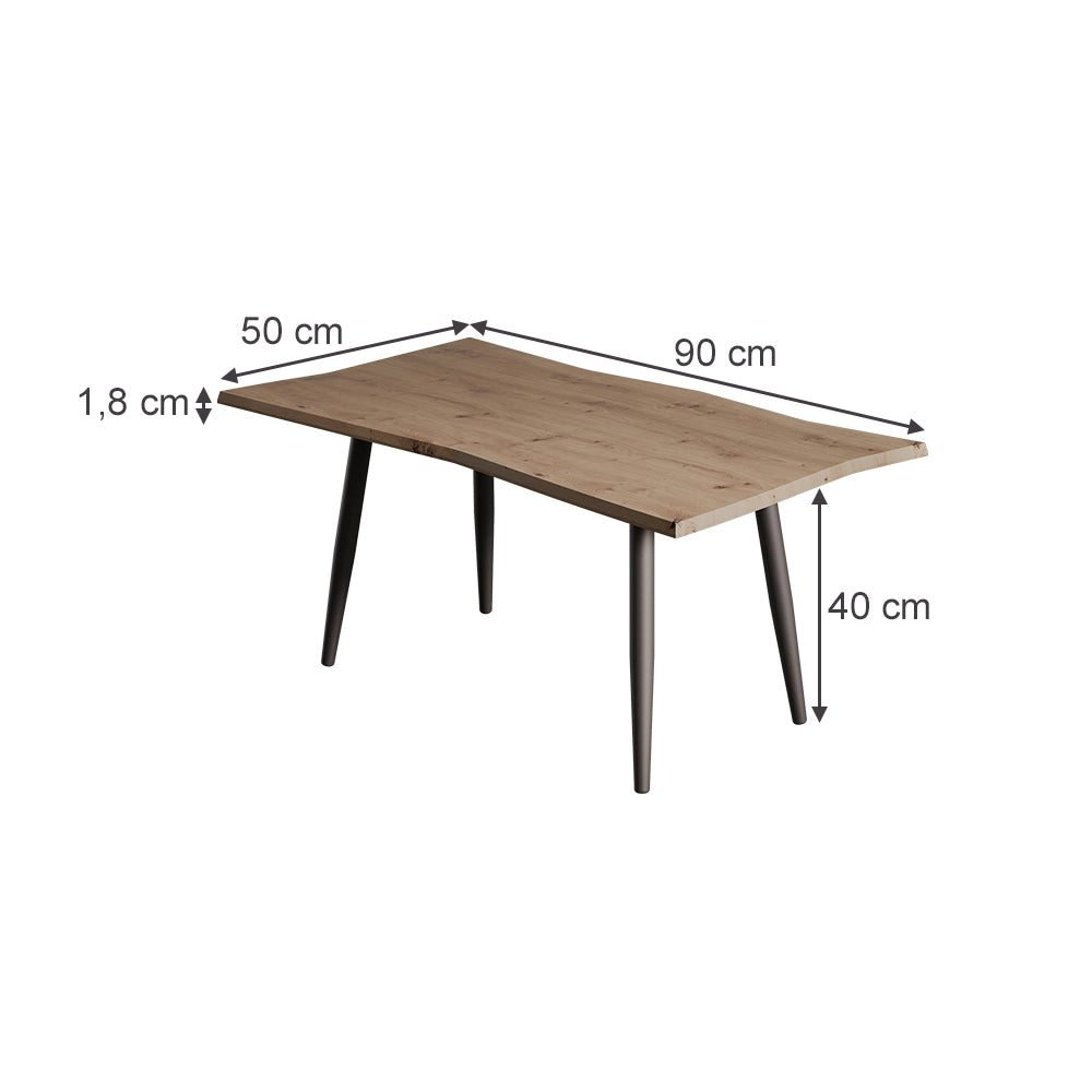 Vicco Tavolino da caffè Artigiano 90 x 50 cm