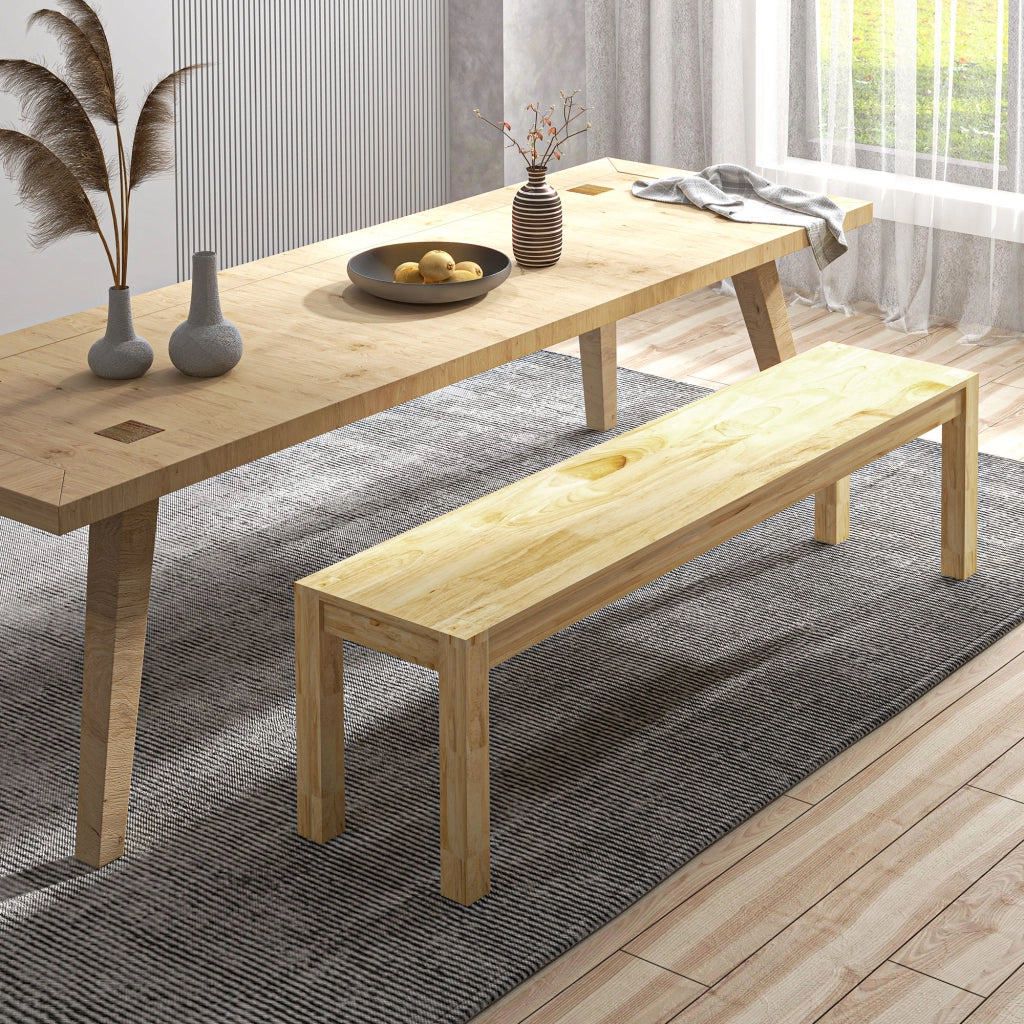 Sedia da pranzo a 3 posti ¨C zephmum ¨C Legno massello di pino, colore naturale