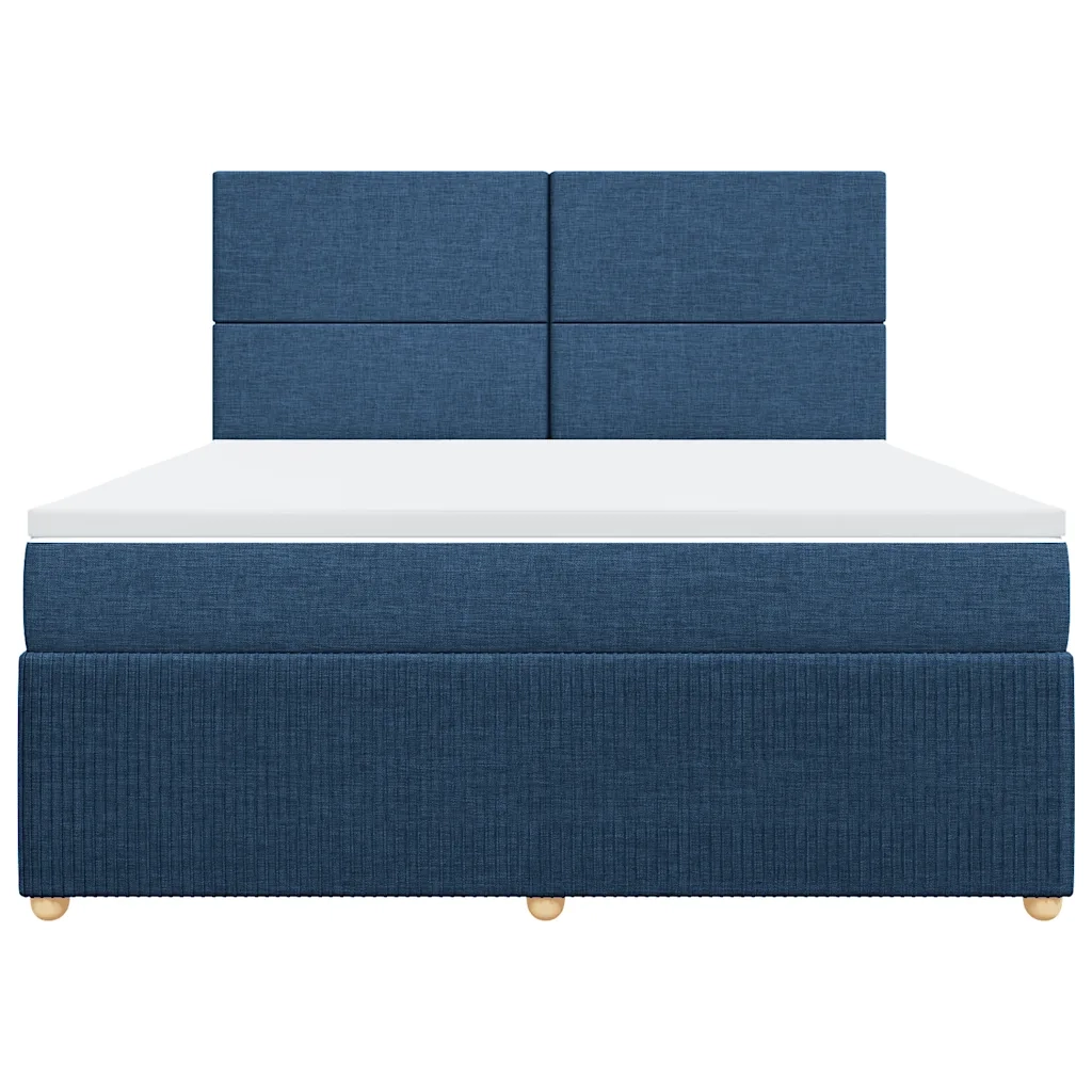 Giroletto a Molle con Materasso Blu 180x200 cm in Tessuto