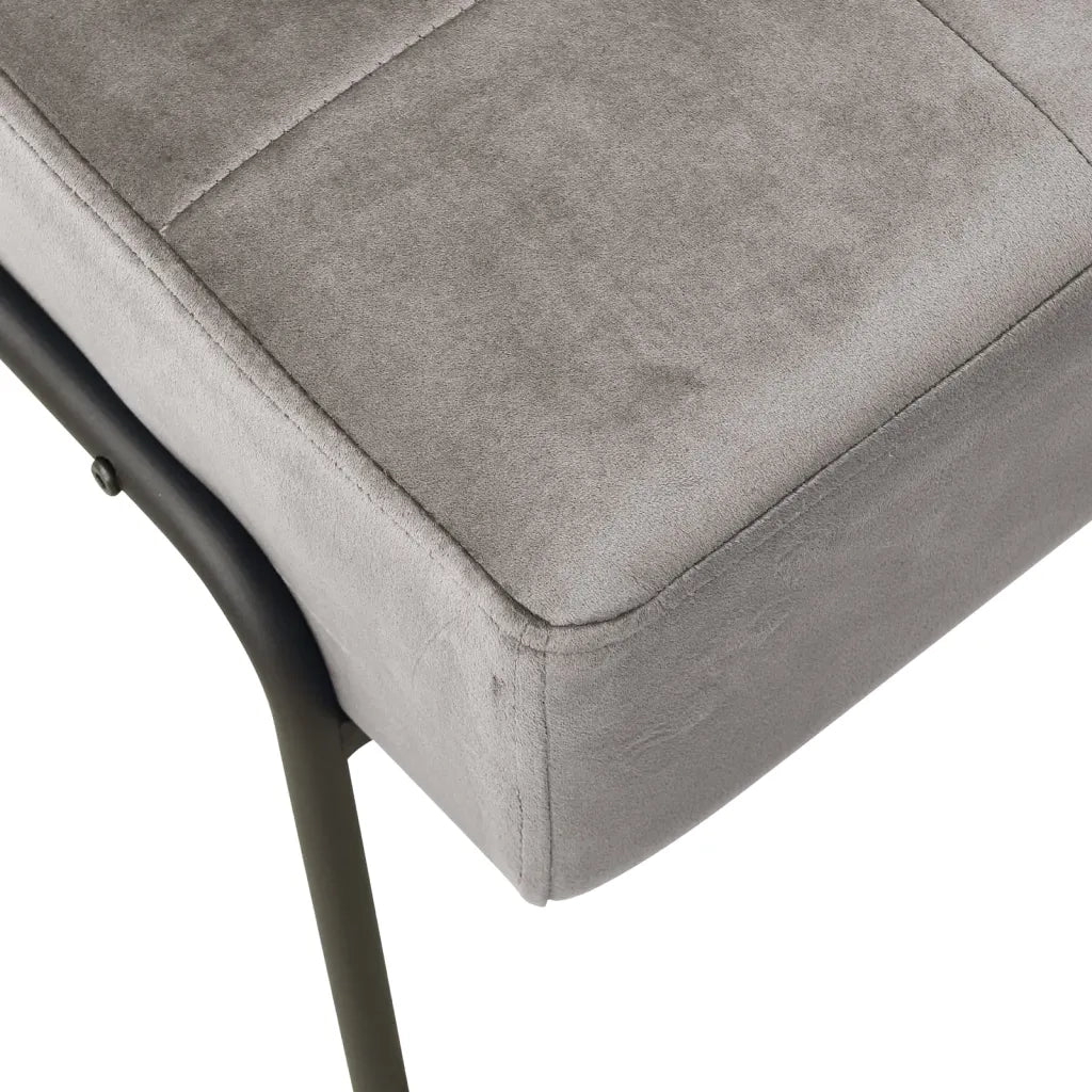 Poltrona Relax 65x79x87 cm Grigio Chiaro in Velluto cod mxl 57243