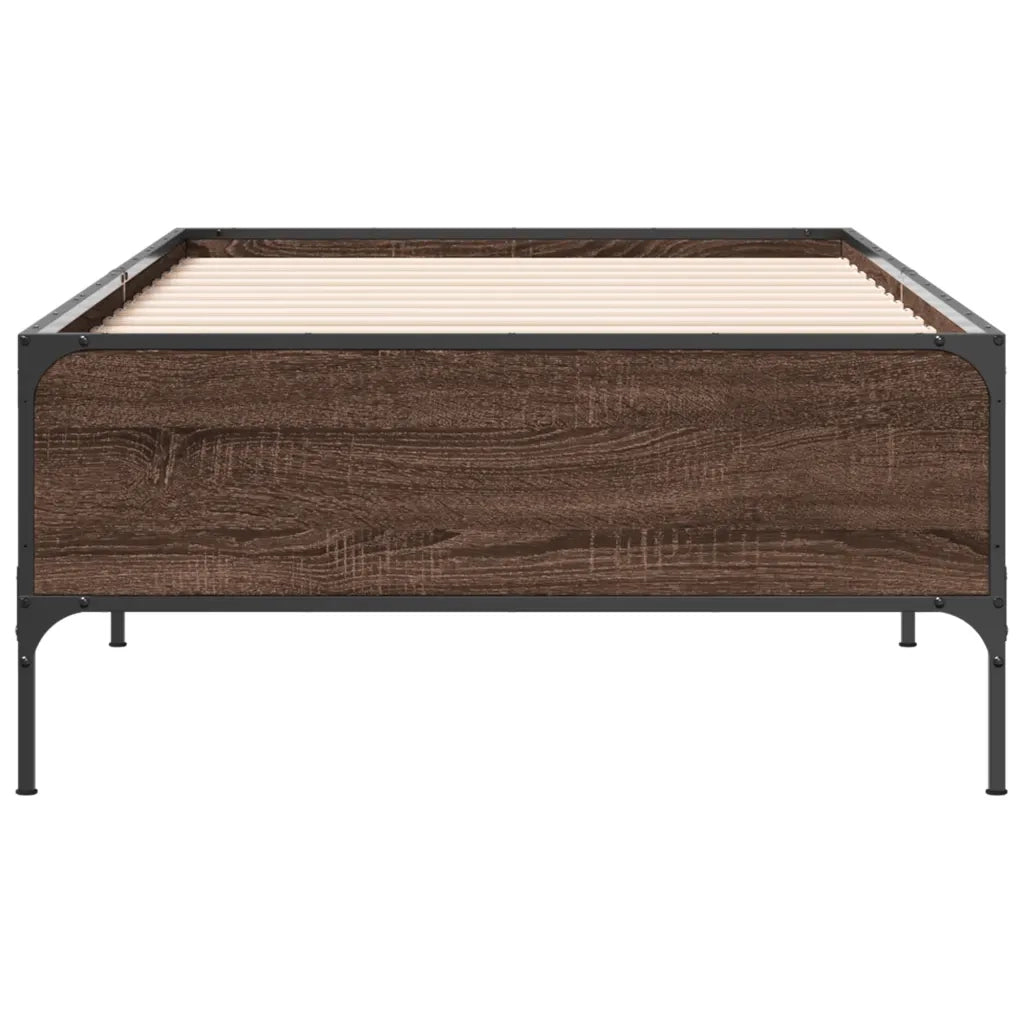 Giroletto Rovere Marrone 75x190 cm Legno Multistrato e Metallo 844995