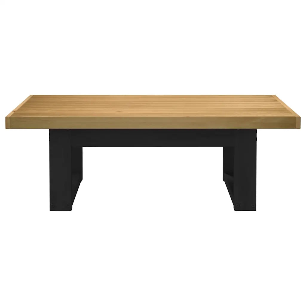 vidaXL Tavolino NOAIN Gambe a Forma di U 120x60x40cm in Legno Massello
