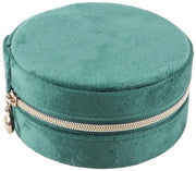 Cassettino per gioielli Mini - Organizzatore per anelli/orecchini/collier - Verde scuro - Finitura di velluto - Design elegante - Cassettino per gioielli