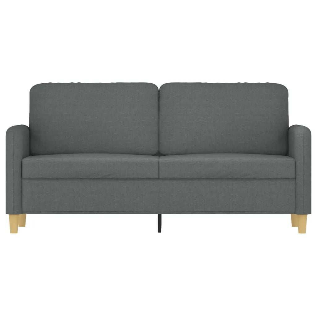 Divano a 2 Posti Grigio Scuro 140 cm in Tessuto 359479