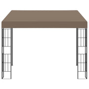 vidaXL Gazebo a Parete 3x3 m Talpa in Tessuto