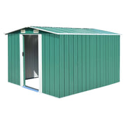 Casetta da giardino cabina ripostiglio casetta da esterno robusta casetta per attrezzi 257 x 298 x 178 cm metallo verde 02_0022165
