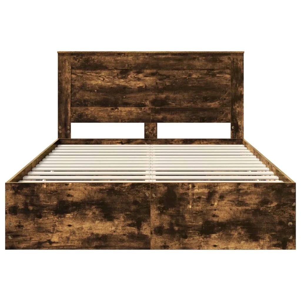 Struttura del letto con cassetto Rovere fumé 160 x 200 cm 3410165