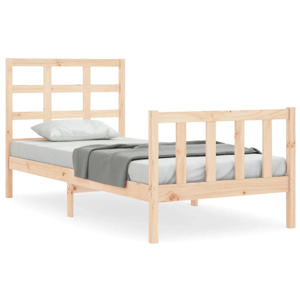 Giroletto senza Materasso-Struttura Letto 90x200 cm in Legno Massello di Pino 233916