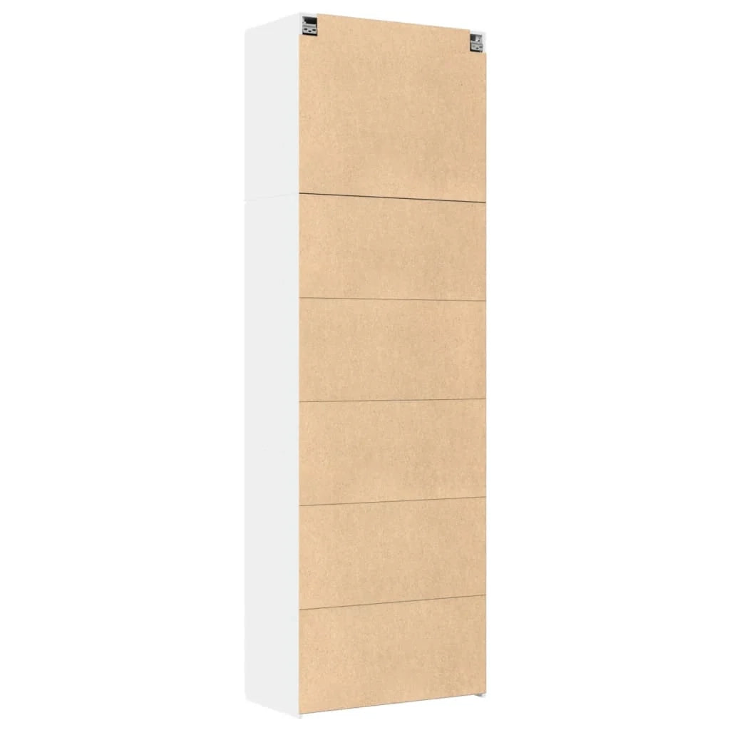 Credenza buffet cassettiera mobile contenitore organizer cucina soggiorno soggiorno alto 80 x 42,5 x 249 cm derivati ​​del legno bianco 02_0032776