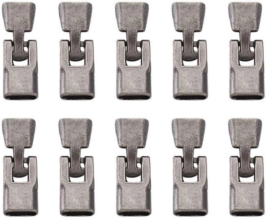 Connettore fine luce - chiusura piatta - 20 set - acciaio inox - adatto per creare gioielli - connettori per gioielli