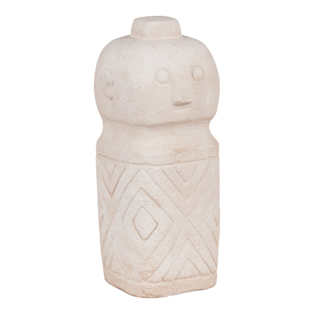 Vaso Decorativo Decoration, Beige, Ceramica, 6,5x6,5x15 cm