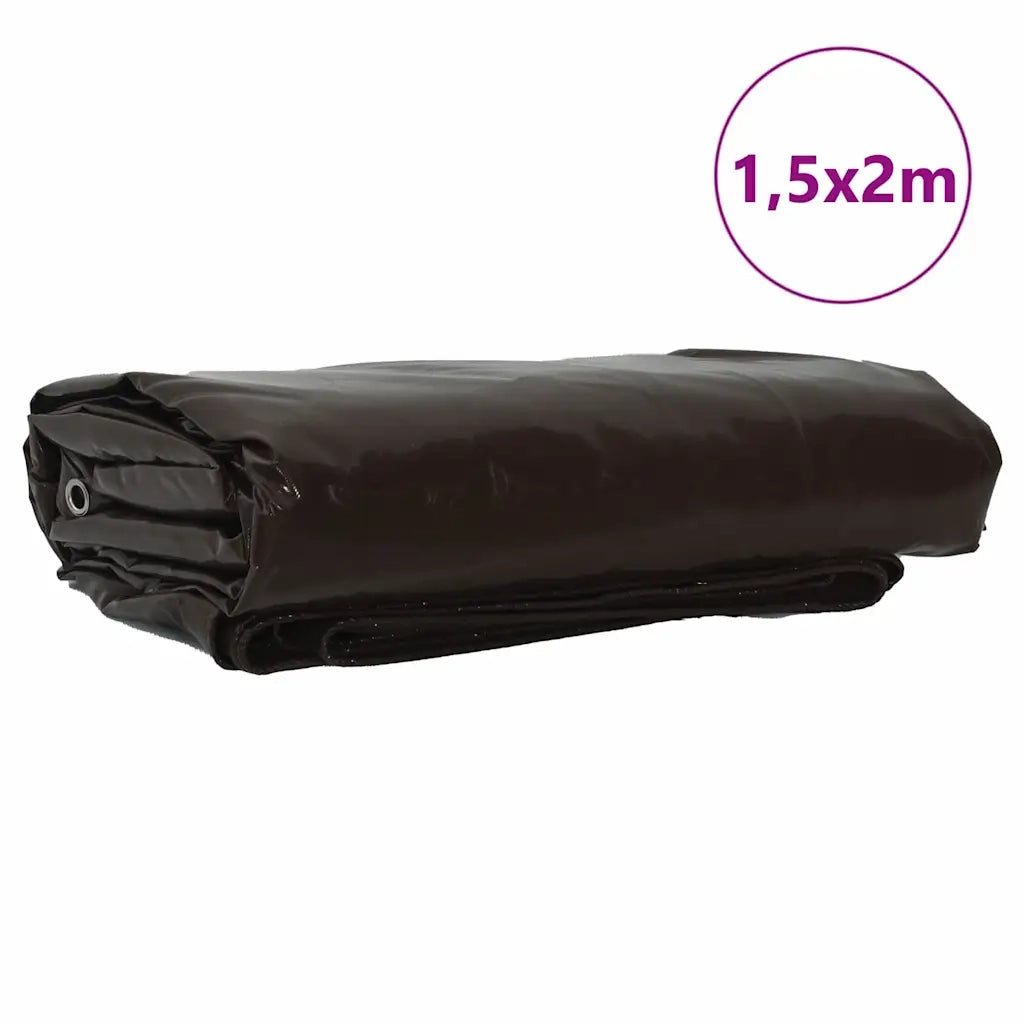 Telo 650g / m² Marrone 1,5 x 2 m Tela con rivestimento in PVC 42017723