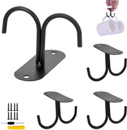 Sostegno multifunzionale in metallo per bicchieri e accessori da cucina - 4 sostegni per bicchieri - nero