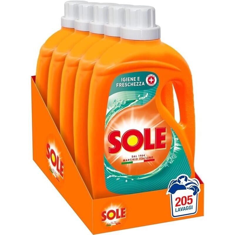 SOLE SET 5 CONFEZIONI DETERSIVO LIQUIDO PER UN TOTALE DI 205 LAVAGGI IGIENE & FRESCHEZZA