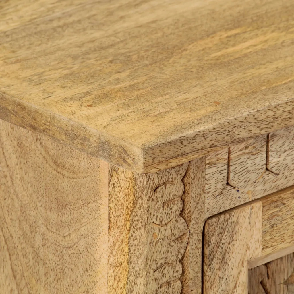 Comodino in Legno Massello di Mango 40x30x50 cm 246151
