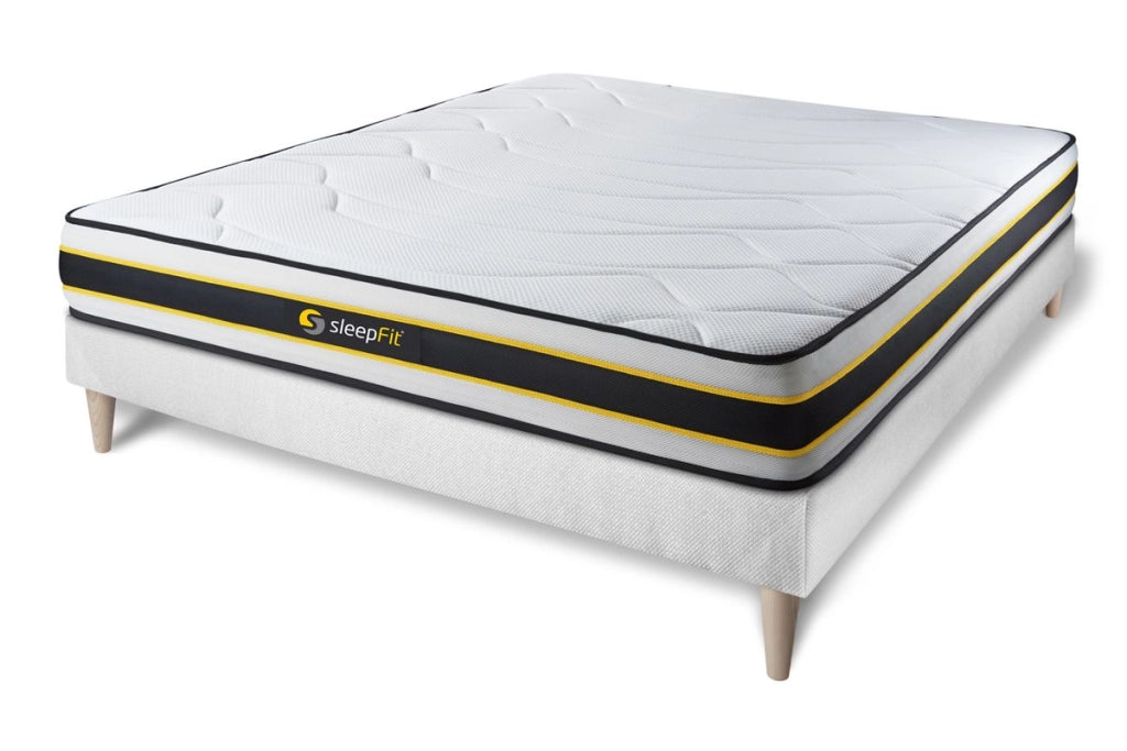 Kit rete e materasso matrimoniale FLEXY 160x200cm - Spessore : 22cm - molle insacchettate e memory foam - rigido