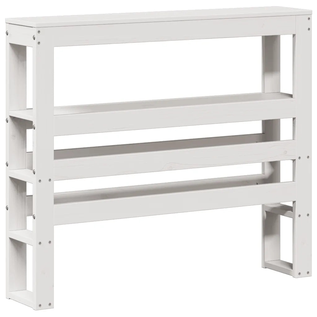 Giroletto con Testiera senza Materasso-Struttura Letto Bianco 90x190 cm 667994