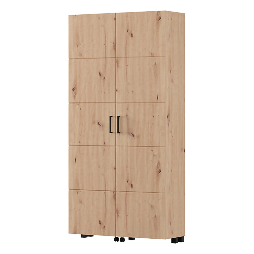 Mobile Portascarpe Bled, Scarpiera 15 Ripiani, 92x33x185h cm Marrone Rovere Nodi