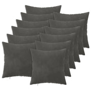 Cuscino con cuscino HEERLEN 12 pz Grigio Scuro Velluto 924501
