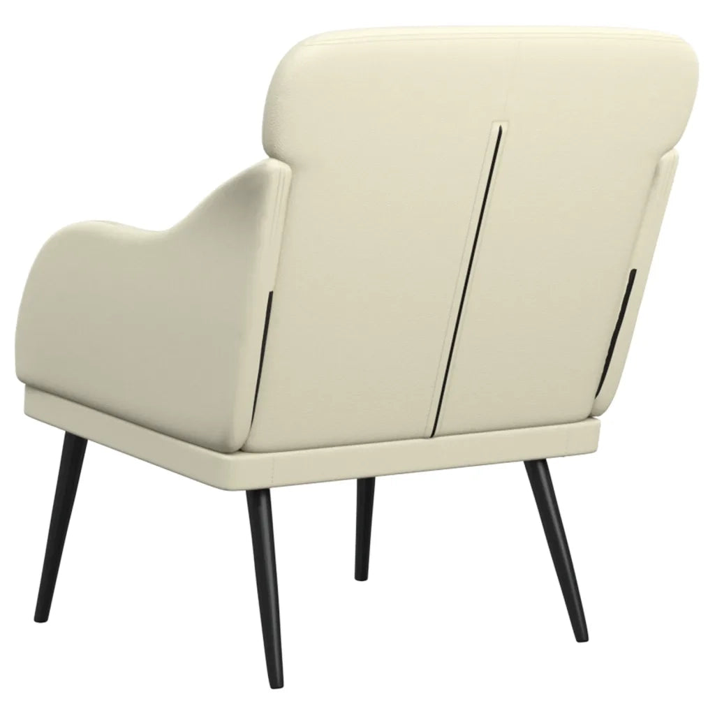 Poltrona-Poltroncina-Divano Sedia Crema 63x76x80 cm Similpelle